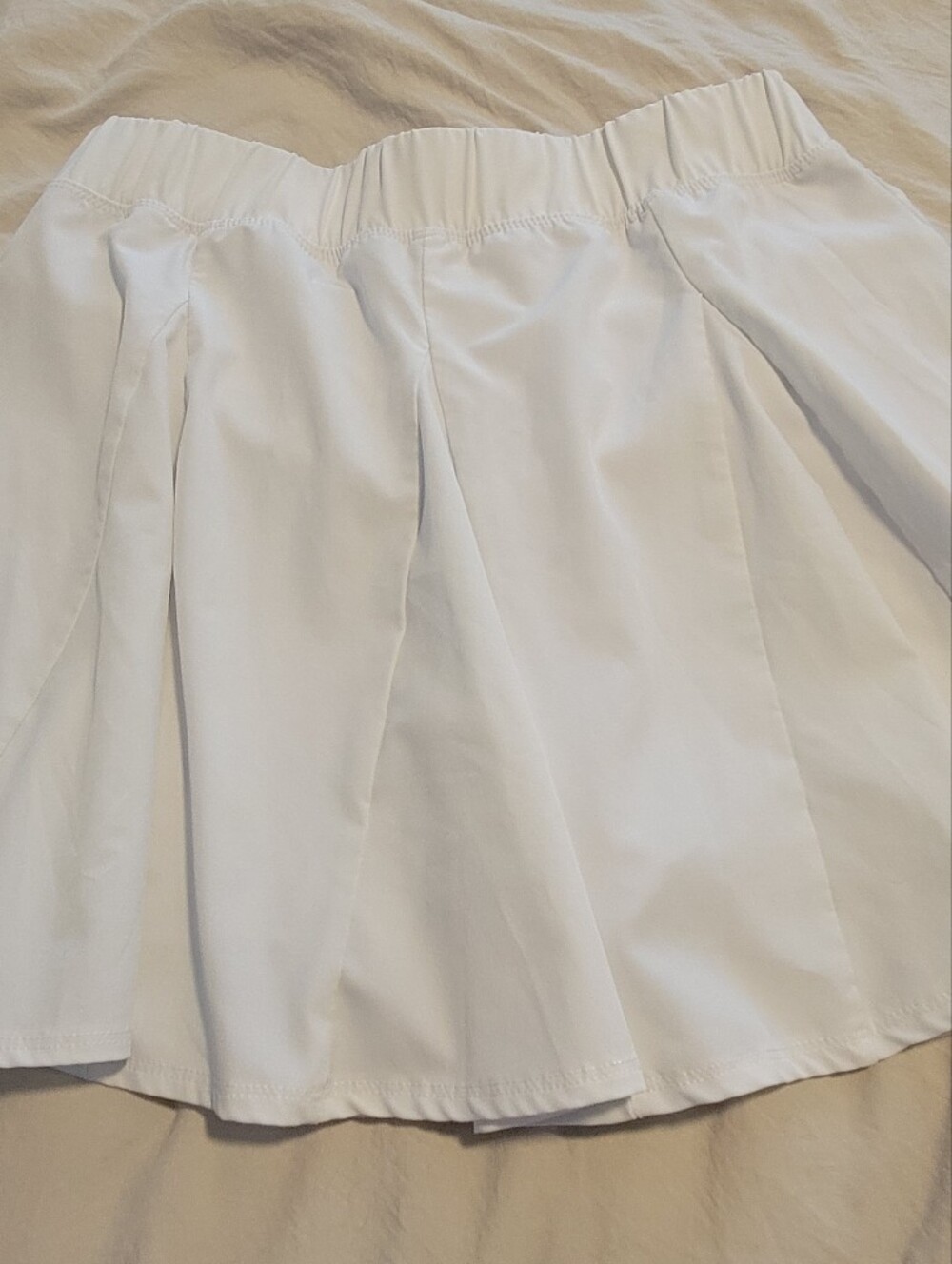 Year of Ours White Pleated Mini Skirt